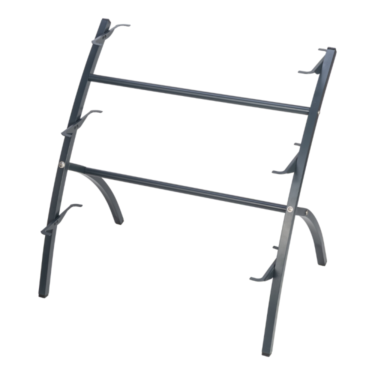 Komplet 3 sztuki doniczek balkonowych Rattanowych + stojak 60cm antracyt